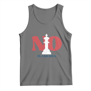 No Kings In America Chess Tank Top White King TS02 Black Heather Print Your Wear