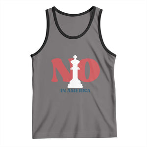 No Kings In America Chess Tank Top White King TS02 Deep Heather Black Print Your Wear