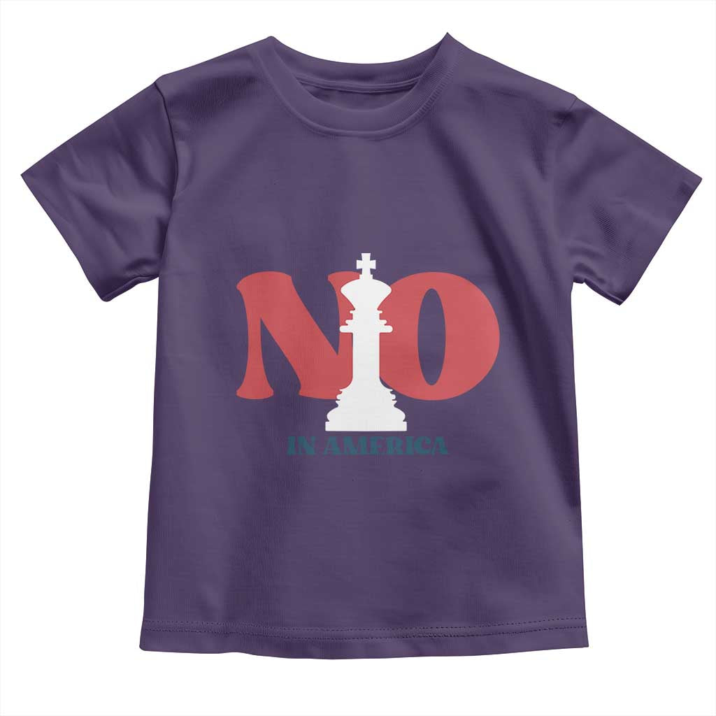 No Kings In America Chess Toddler T Shirt White King TS02 Purple Print Your Wear