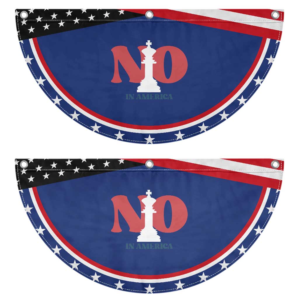 No Kings In America White King in Chess Patriotic Fan Flag