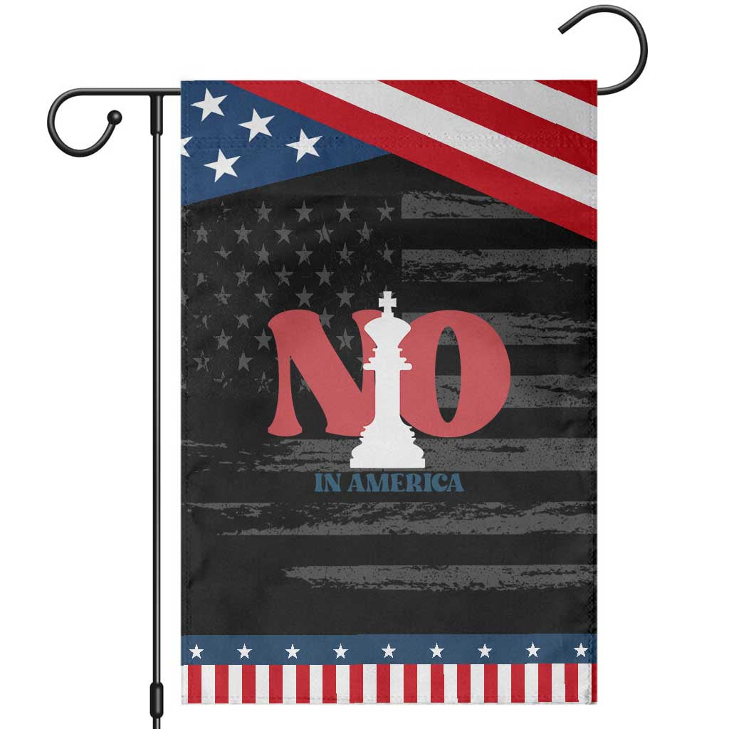No Kings In America Chess Garden Flag White King TS02 Distressed Black Blue Print Your Wear