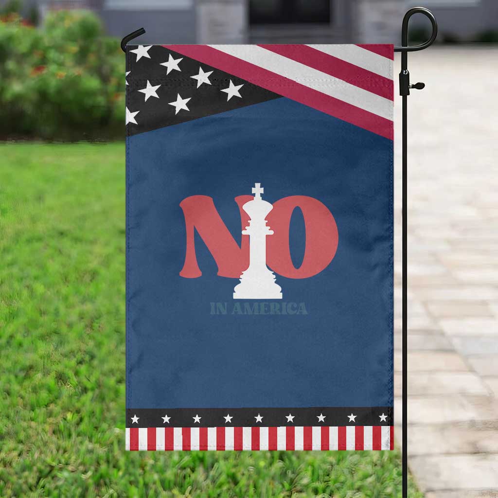 No Kings In America Chess Garden Flag White King TS02 Classic Blue Black Print Your Wear