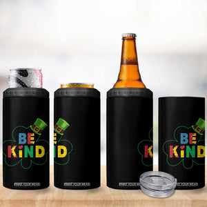Lucky Shamrock Be Kind 4 in 1 Can Cooler Tumbler Autism Leprechaun St Patricks Day TS02 Print Your Wear