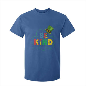 Lucky Shamrock Be Kind T Shirt For Kid Autism Leprechaun St Patricks Day TS02 Royal Blue Print Your Wear