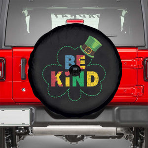 Lucky Shamrock Be Kind Spare Tire Cover Autism Leprechaun St Patricks Day TS02 Black Print Your Wear