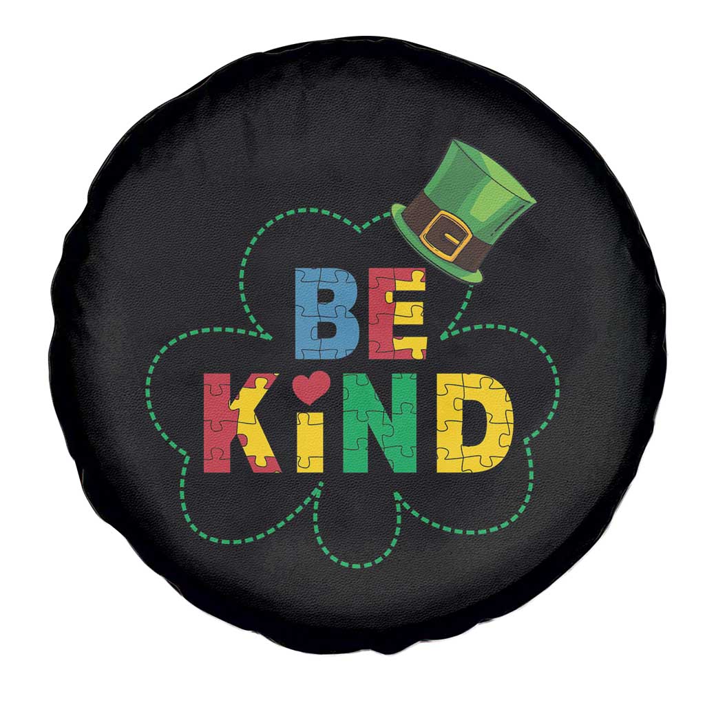 Lucky Shamrock Be Kind Spare Tire Cover Autism Leprechaun St Patricks Day TS02 Print Your Wear