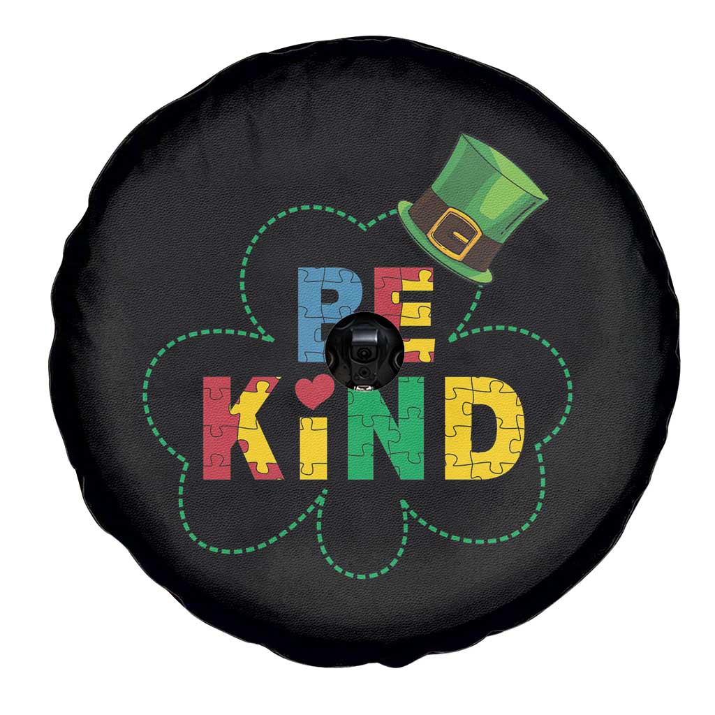 Lucky Shamrock Be Kind Spare Tire Cover Autism Leprechaun St Patricks Day TS02 Print Your Wear