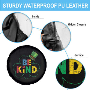 Lucky Shamrock Be Kind Spare Tire Cover Autism Leprechaun St Patricks Day TS02 Print Your Wear