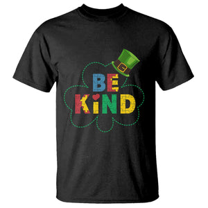 Lucky Shamrock Be Kind T Shirt Autism Leprechaun St Patricks Day TS02 Black Print Your Wear