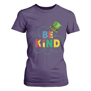 Lucky Shamrock Be Kind T Shirt For Women Autism Leprechaun St Patricks Day TS02 Purple Print Your Wear