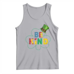 Lucky Shamrock Be Kind Tank Top Autism Leprechaun St Patricks Day TS02 Athletic Heather Print Your Wear