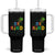 Lucky Shamrock Be Kind Tumbler With Handle Autism Leprechaun St Patricks Day TS02 One Size: 40 oz Black Print Your Wear