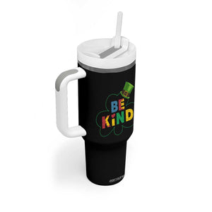 Lucky Shamrock Be Kind Tumbler With Handle Autism Leprechaun St Patricks Day TS02 Print Your Wear