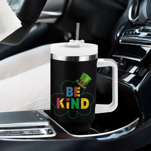 Lucky Shamrock Be Kind Tumbler With Handle Autism Leprechaun St Patricks Day TS02 Print Your Wear