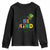 Lucky Shamrock Be Kind Youth Sweatshirt Autism Leprechaun St Patricks Day TS02 Black Print Your Wear