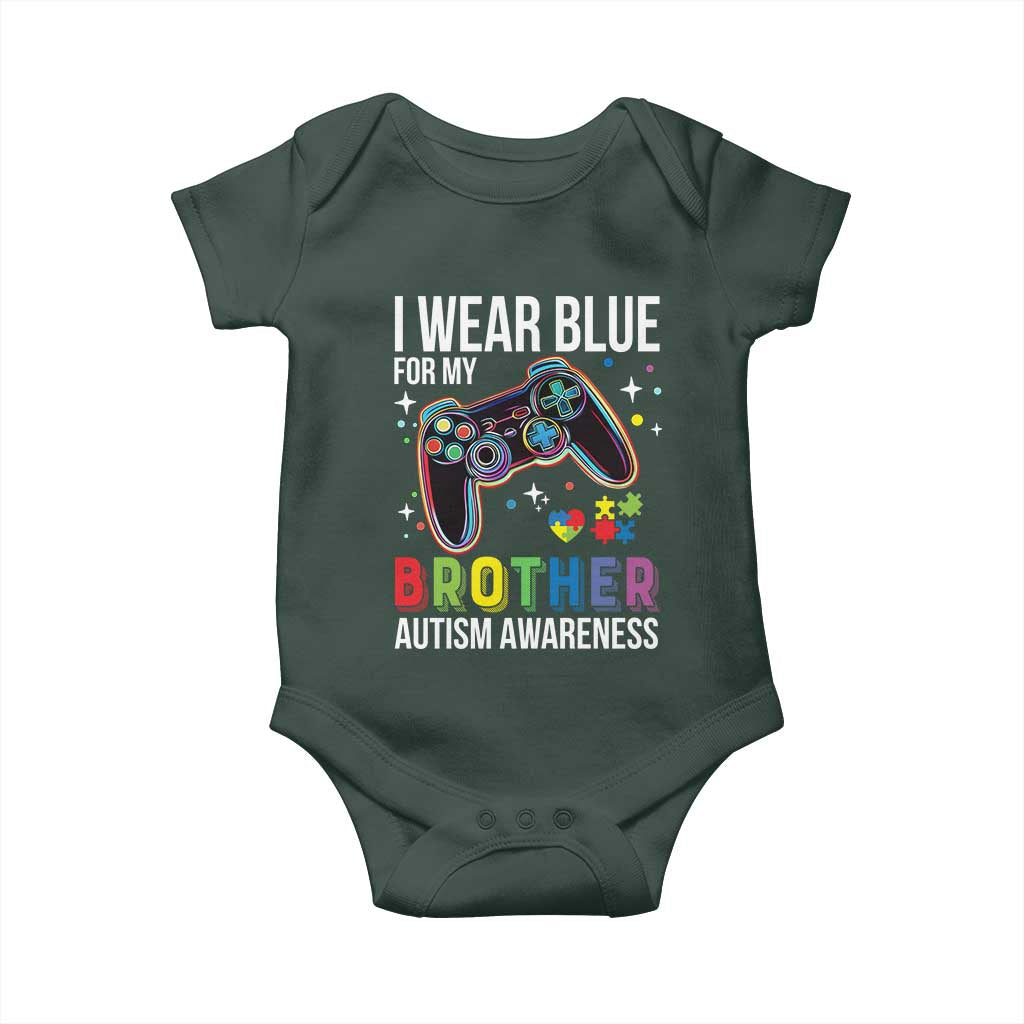 Autism Awareness Gamer Baby Onesie I Wear Blue for My Brother Video Game Family Support TS02 Print Your Wear