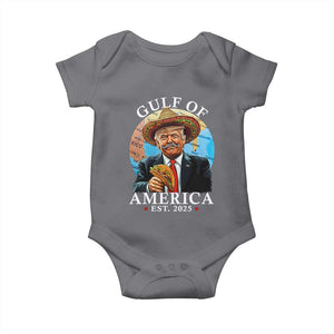 Funny Trump Gulf Of USA Baby Onesie Mexico Sombrebro Tacos US 2025 TS02 Charcoal Print Your Wear