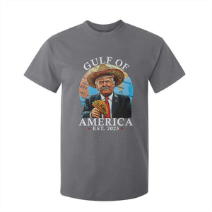 Funny Trump Gulf Of USA T Shirt For Kid Mexico Sombrebro Tacos US 2025 TS02 Charcoal Print Your Wear