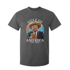Funny Trump Gulf Of USA T Shirt For Kid Mexico Sombrebro Tacos US 2025 TS02 Dark Heather Print Your Wear
