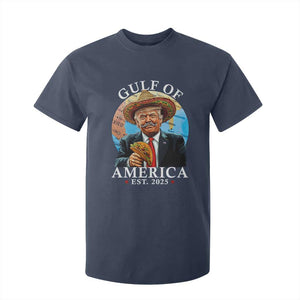 Funny Trump Gulf Of USA T Shirt For Kid Mexico Sombrebro Tacos US 2025 TS02 Navy Print Your Wear