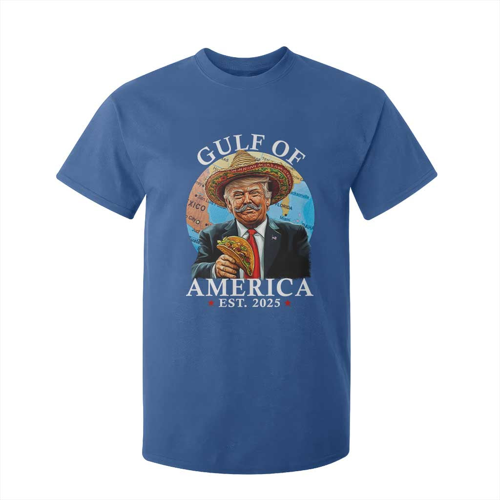 Funny Trump Gulf Of USA T Shirt For Kid Mexico Sombrebro Tacos US 2025 TS02 Royal Blue Print Your Wear