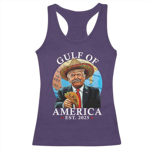 Funny Trump Gulf Of USA Racerback Tank Top Mexico Sombrebro Tacos US 2025 TS02 Purple Print Your Wear