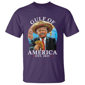 Funny Trump Gulf Of America T Shirt Mexico Sombrebro Tacos US 2025 TS02 Purple Print Your Wear