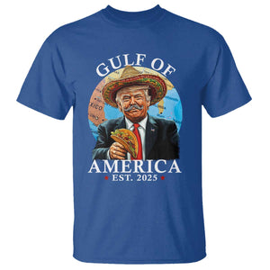Funny Trump Gulf Of America T Shirt Mexico Sombrebro Tacos US 2025 TS02 Royal Blue Print Your Wear