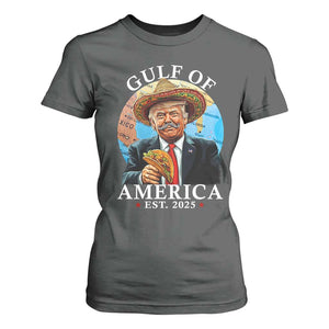 Funny Trump Gulf Of USA T Shirt For Women Mexico Sombrebro Tacos US 2025 TS02 Dark Heather Print Your Wear