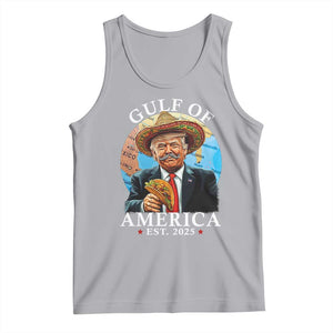 Funny Trump Gulf Of USA Tank Top Mexico Sombrebro Tacos US 2025 TS02 Athletic Heather Print Your Wear