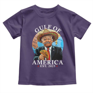 Funny Trump Gulf Of USA Toddler T Shirt Mexico Sombrebro Tacos US 2025 TS02 Purple Print Your Wear