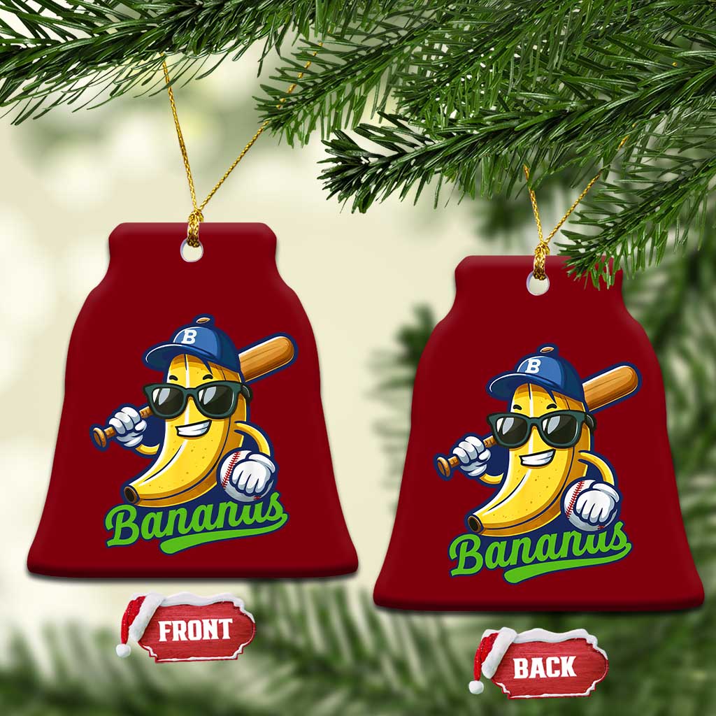 Cute Banana Graphics Ceramic Ornament Funny Sports Baseball Lover TS02 Print Your Wear