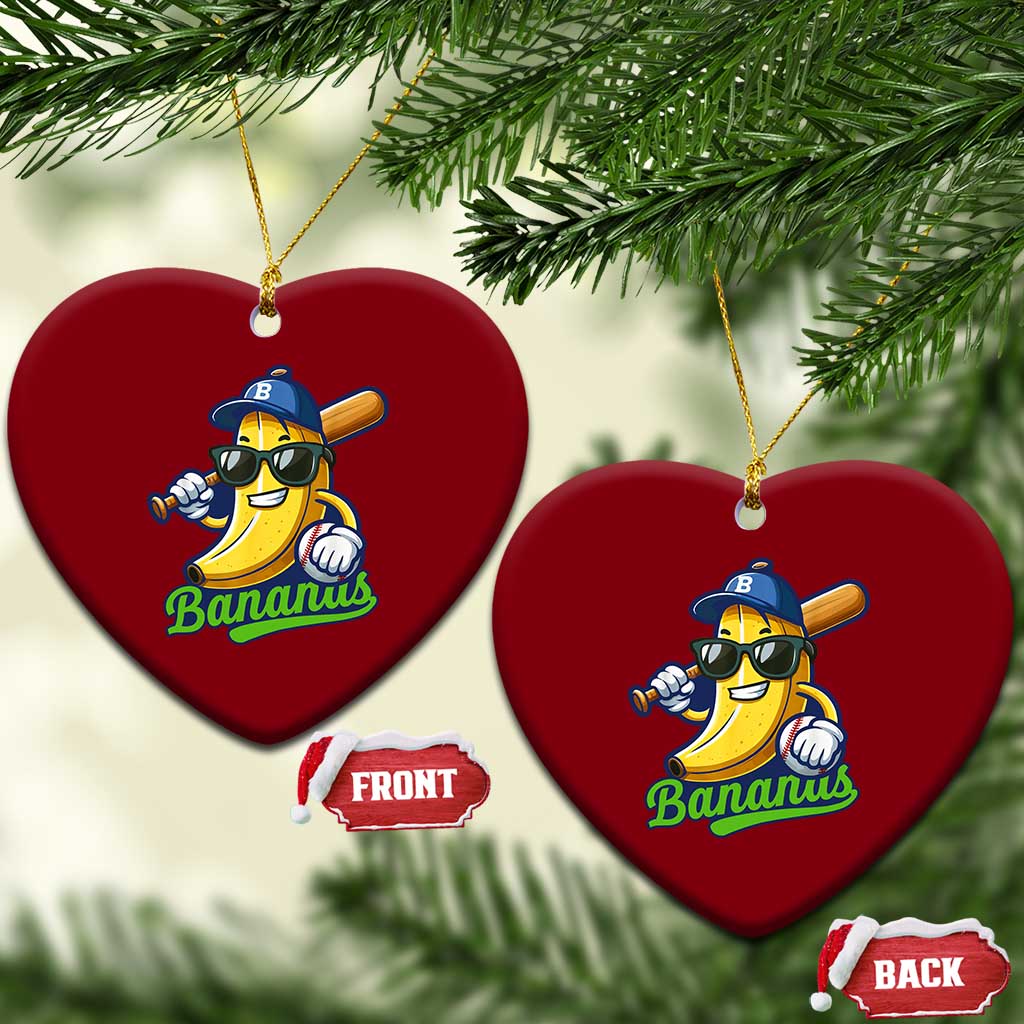 Cute Banana Graphics Ceramic Ornament Funny Sports Baseball Lover TS02 Print Your Wear