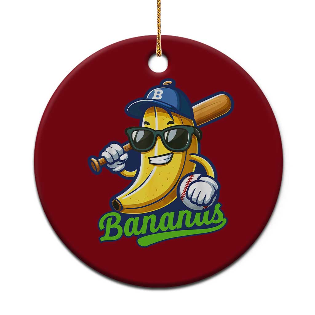 Cute Banana Graphics Ceramic Ornament Funny Sports Baseball Lover TS02 1pc Red Print Your Wear