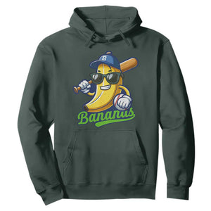 Cute Banana Graphics Hoodie Funny Sports Baseball Lover TS02 Dark Forest Green Print Your Wear