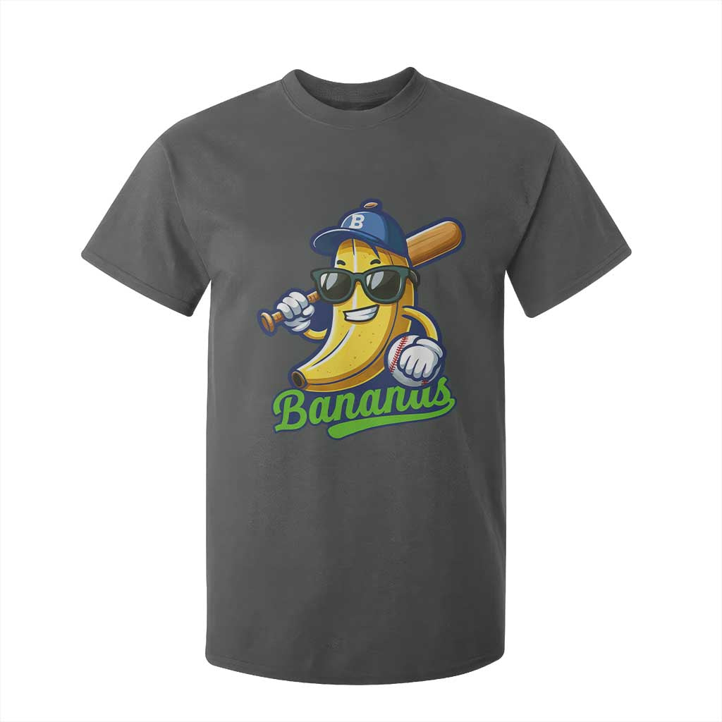 Cute Banana Graphics T Shirt For Kid Funny Sports Baseball Lover TS02 Dark Heather Print Your Wear