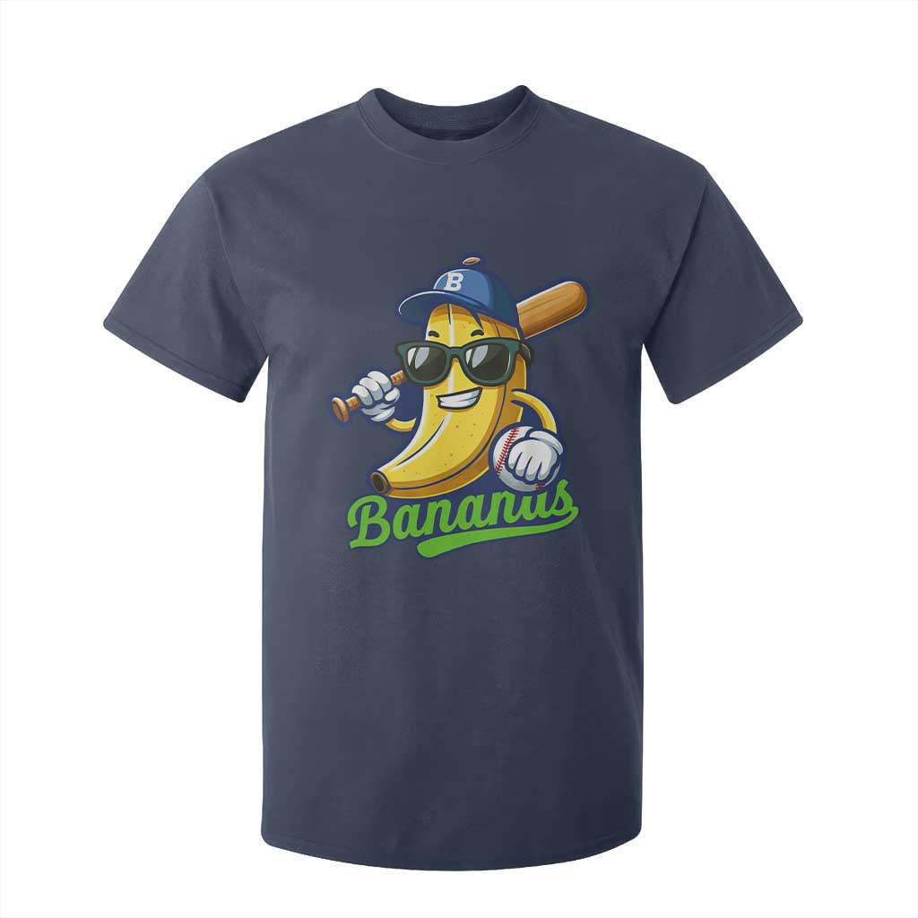 Cute Banana Graphics T Shirt For Kid Funny Sports Baseball Lover TS02 Navy Print Your Wear