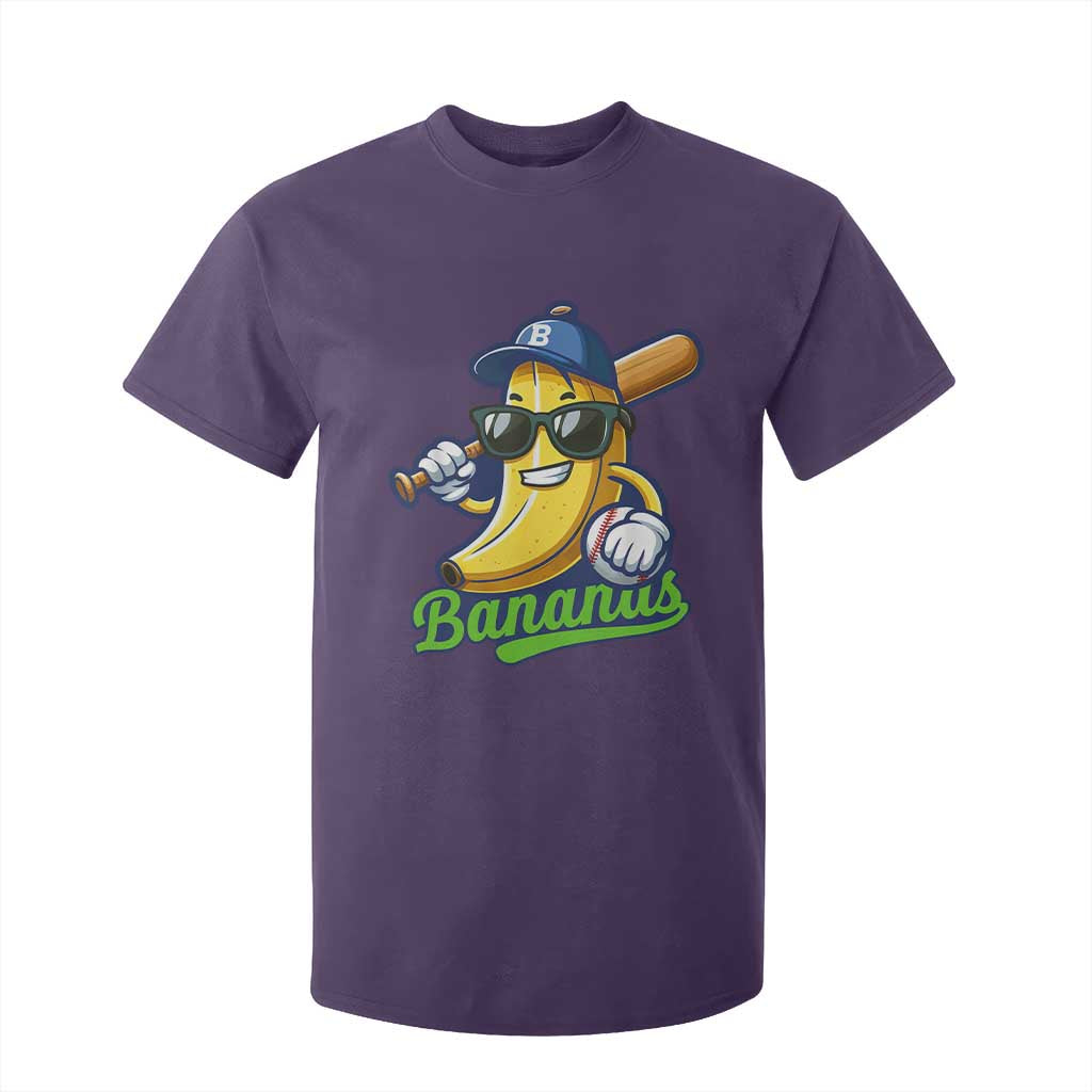 Cute Banana Graphics T Shirt For Kid Funny Sports Baseball Lover TS02 Purple Print Your Wear