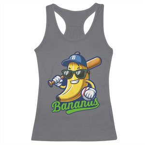 Cute Banana Graphics Racerback Tank Top Funny Sports Baseball Lover TS02 Charcoal Print Your Wear