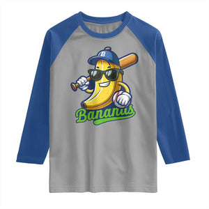 Cute Banana Graphics Raglan Shirt Funny Sports Baseball Lover TS02 Sport Gray Royal Print Your Wear