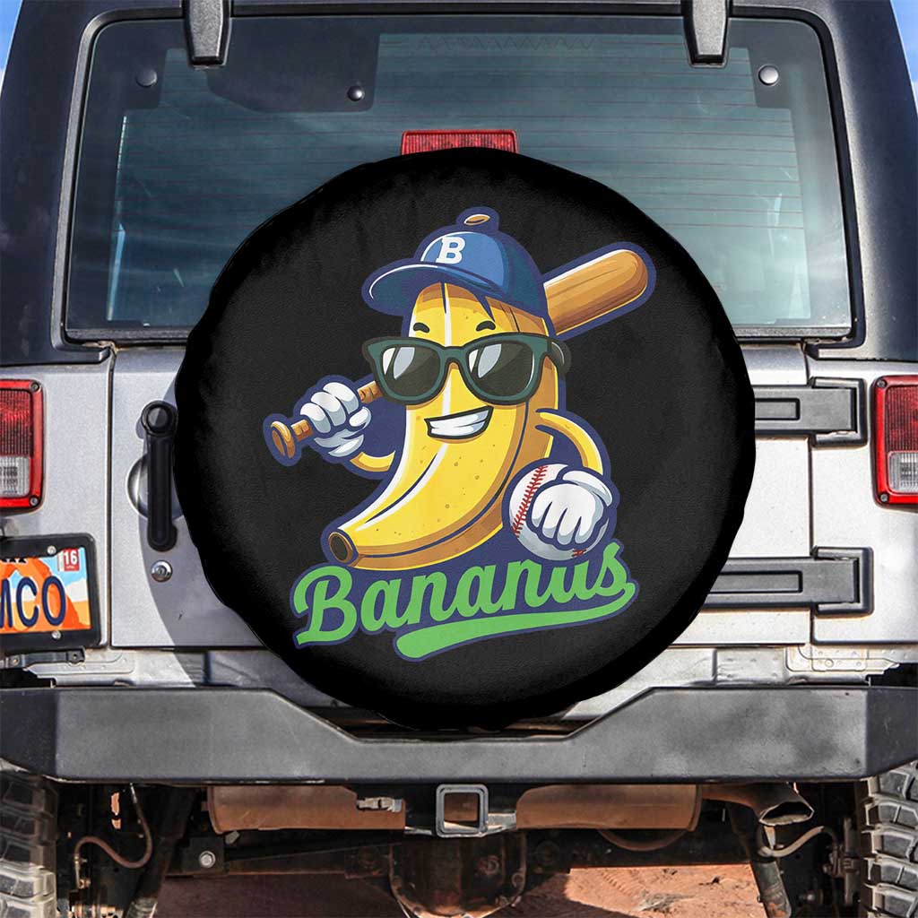 Cute Banana Graphics Spare Tire Cover Funny Sports Baseball Lover TS02 No hole Black Print Your Wear