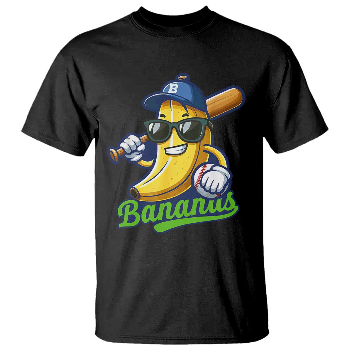 Cute Banana Graphics T Shirt Funny Sports Baseball Lover TS02 Black Print Your Wear