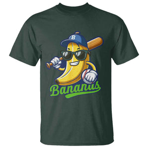 Cute Banana Graphics T Shirt Funny Sports Baseball Lover TS02 Dark Forest Green Print Your Wear