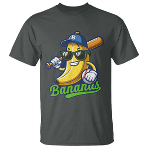 Cute Banana Graphics T Shirt Funny Sports Baseball Lover TS02 Dark Heather Print Your Wear