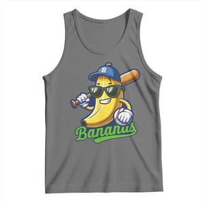 Cute Banana Graphics Tank Top Funny Sports Baseball Lover TS02 Black Heather Print Your Wear