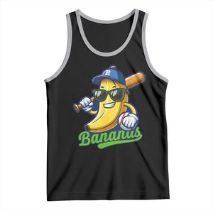 Cute Banana Graphics Tank Top Funny Sports Baseball Lover TS02 Black Athletic Heather Print Your Wear