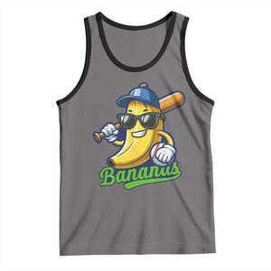 Cute Banana Graphics Tank Top Funny Sports Baseball Lover TS02 Deep Heather Black Print Your Wear
