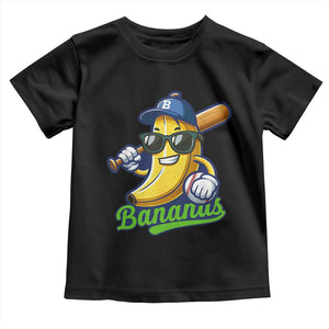 Cute Banana Graphics Toddler T Shirt Funny Sports Baseball Lover TS02 Black Print Your Wear
