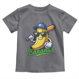 Cute Banana Graphics Toddler T Shirt Funny Sports Baseball Lover TS02 Charcoal Print Your Wear