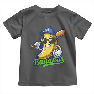 Cute Banana Graphics Toddler T Shirt Funny Sports Baseball Lover TS02 Dark Heather Print Your Wear